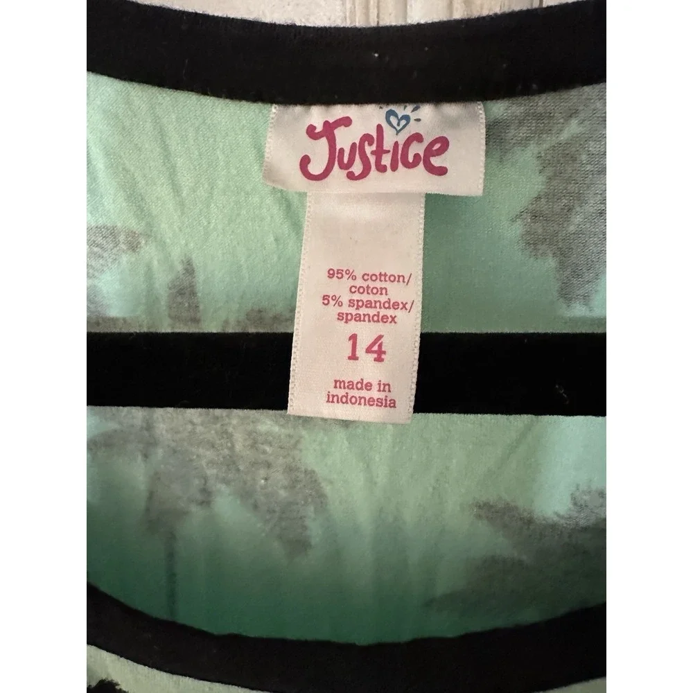 Justice Girls Palm Tree Dress Size 14